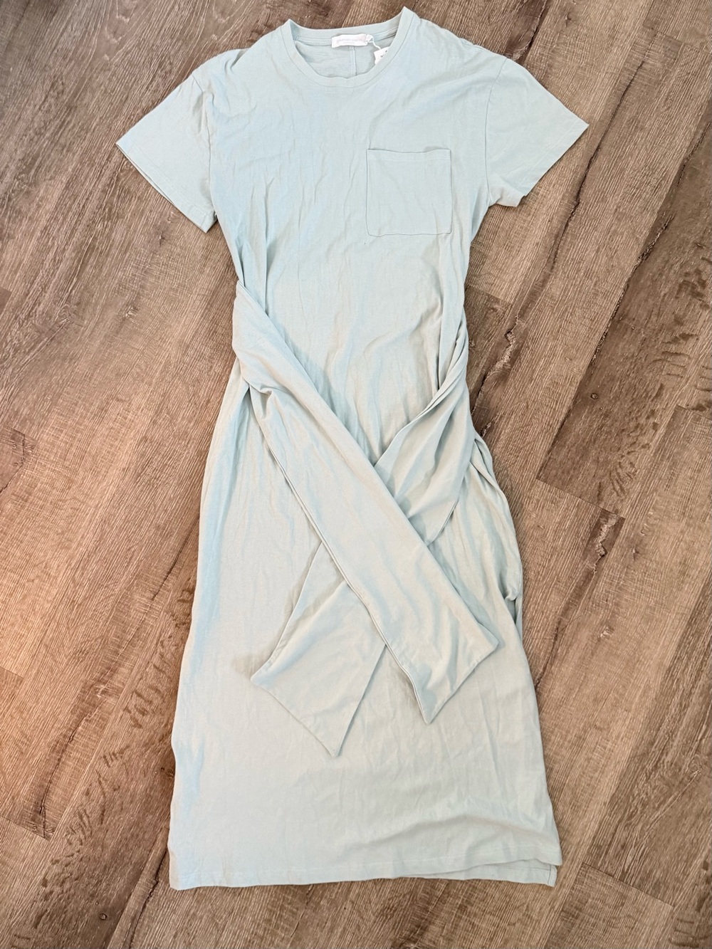 Jonathan Simkhai Tide Blue Tie Waist Midi Dress Size S NWT $165